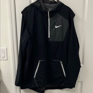 Nike Men's Alpha Fly Rush Black and Gray Windbreaker Jacket-Men’s XXL TTG EEG